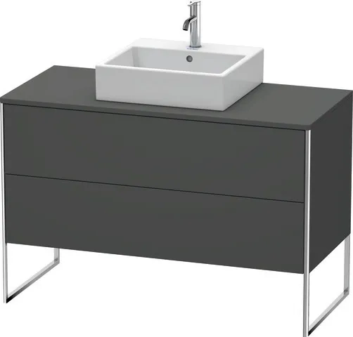Duravit Waschtischunterschrank bodenstehend „XSquare“ 120 × 77,8 × 54,8 cm Graphit Matt