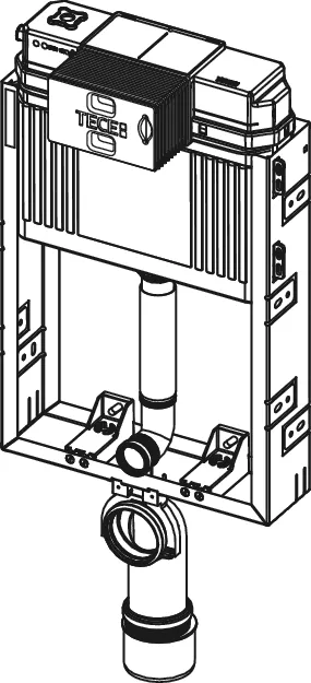 TECEbox WC-Modul mit Uni-Spülkasten, Bauhöhe 1060 mm