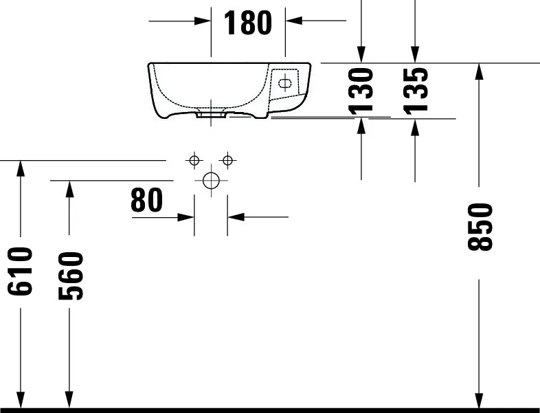 Wandwaschtisch „ME by Starck“, ohne Überlauf, Hahnlochposition rechts in Weiß Seidenmatt Wandwaschtisch „ME by Starck“, ohne Überlauf, Hahnlochposition rechts in Weiß Seidenmatt