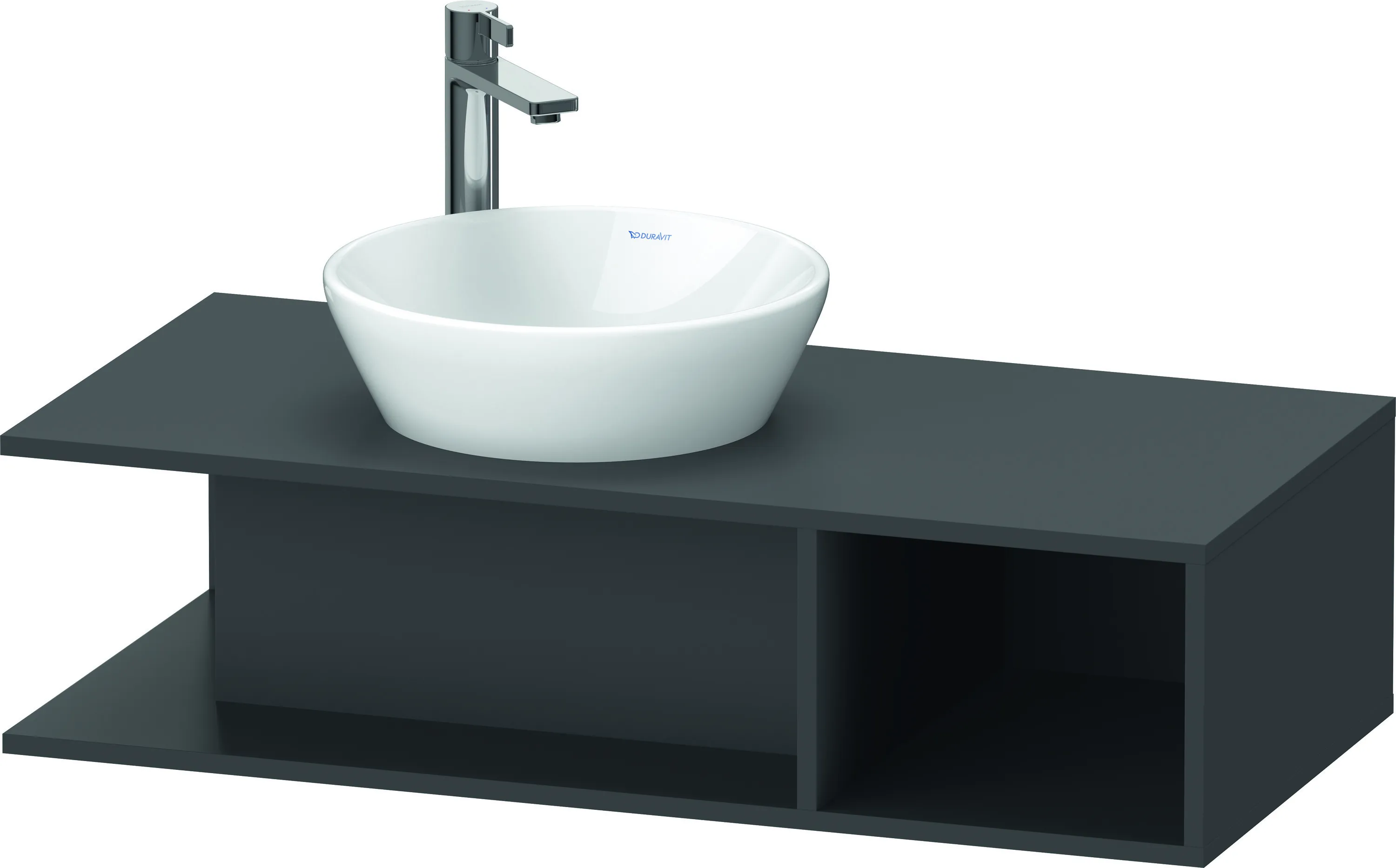 Duravit Waschtischunterschrank wandhängend „D-Neo“ 100 × 26 × 48 cm Graphit Matt