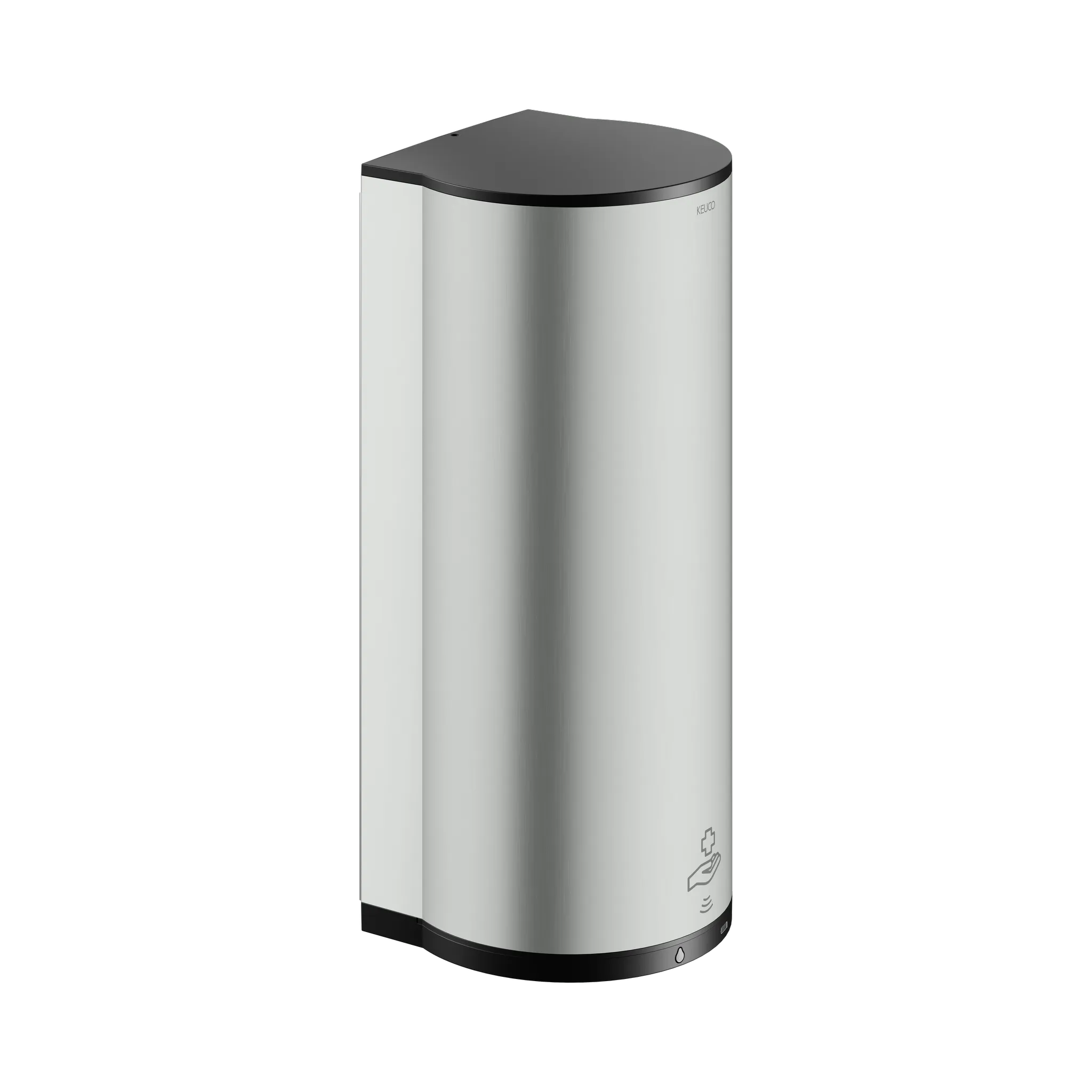 KEUCO PLAN Sensor-Desinfektionsmittelspender für Flüssigdesinfektion und Desinfektionsgel, Edelstahl-finish / schwarz KEUCO PLAN Sensor-Desinfektionsmittelspender für Flüssigdesinfektion und Desinfektionsgel, Edelstahl-finish / schwarz