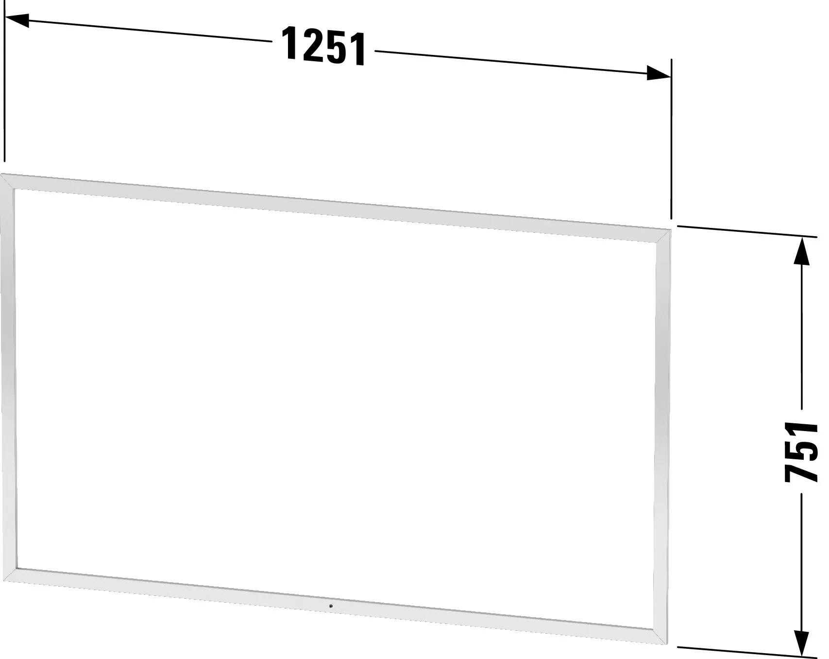 Duravit Einbaurahmen „L-Cube“ in Graphit Matt Duravit Einbaurahmen „L-Cube“ in Graphit Matt
