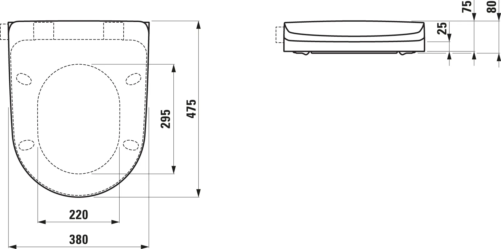 Laufen WC-Sitz „Cleanet Riva“ in Schwarz glänzend, Quick Release Laufen WC-Sitz „Cleanet Riva“ in Schwarz glänzend, Quick Release