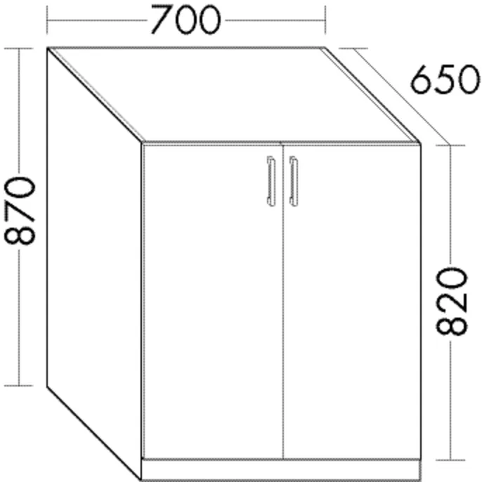burgbad Hochschrank „Sys30“ 740 × 870 × 690 mm in Nussbaum Dekor Smartline