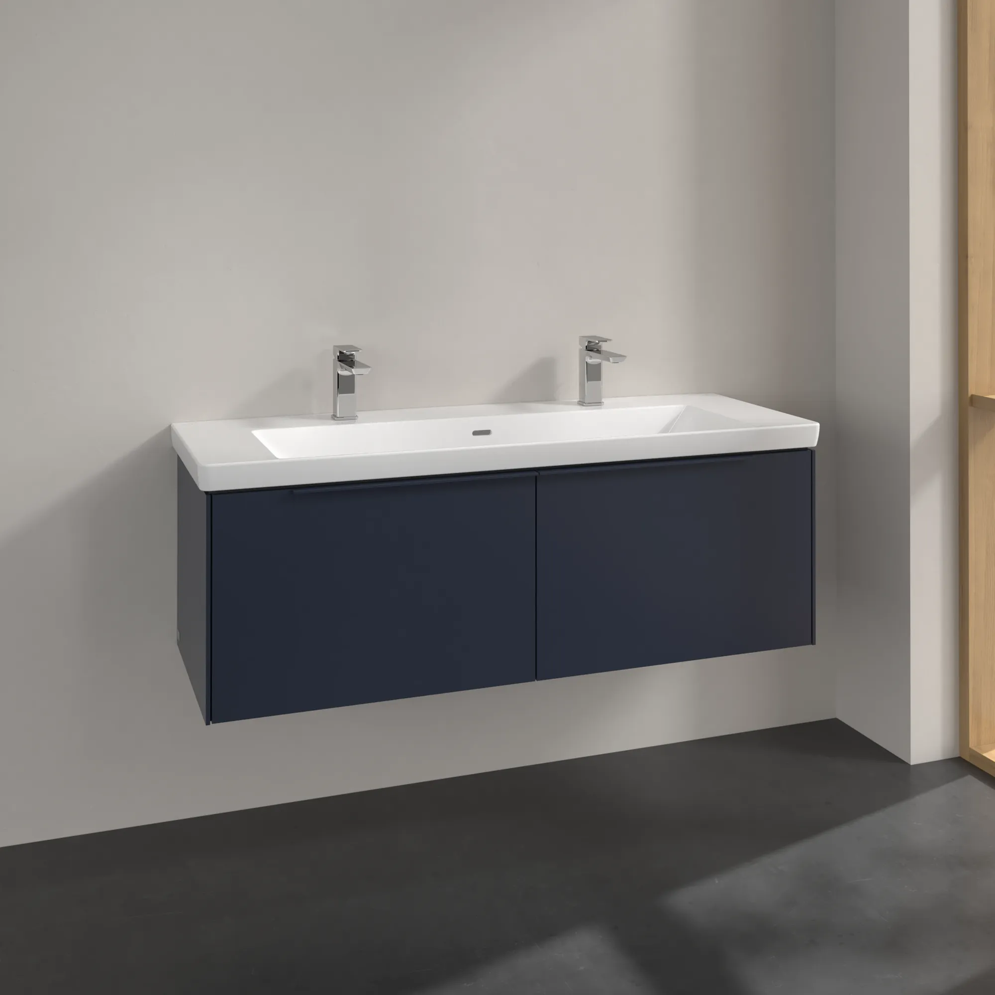 Villeroy & Boch Waschtischunterschrank „Subway 3.0“ für Schrankwaschtisch 1272 × 429 × 478 mm Marine Blue, für Becken mittig