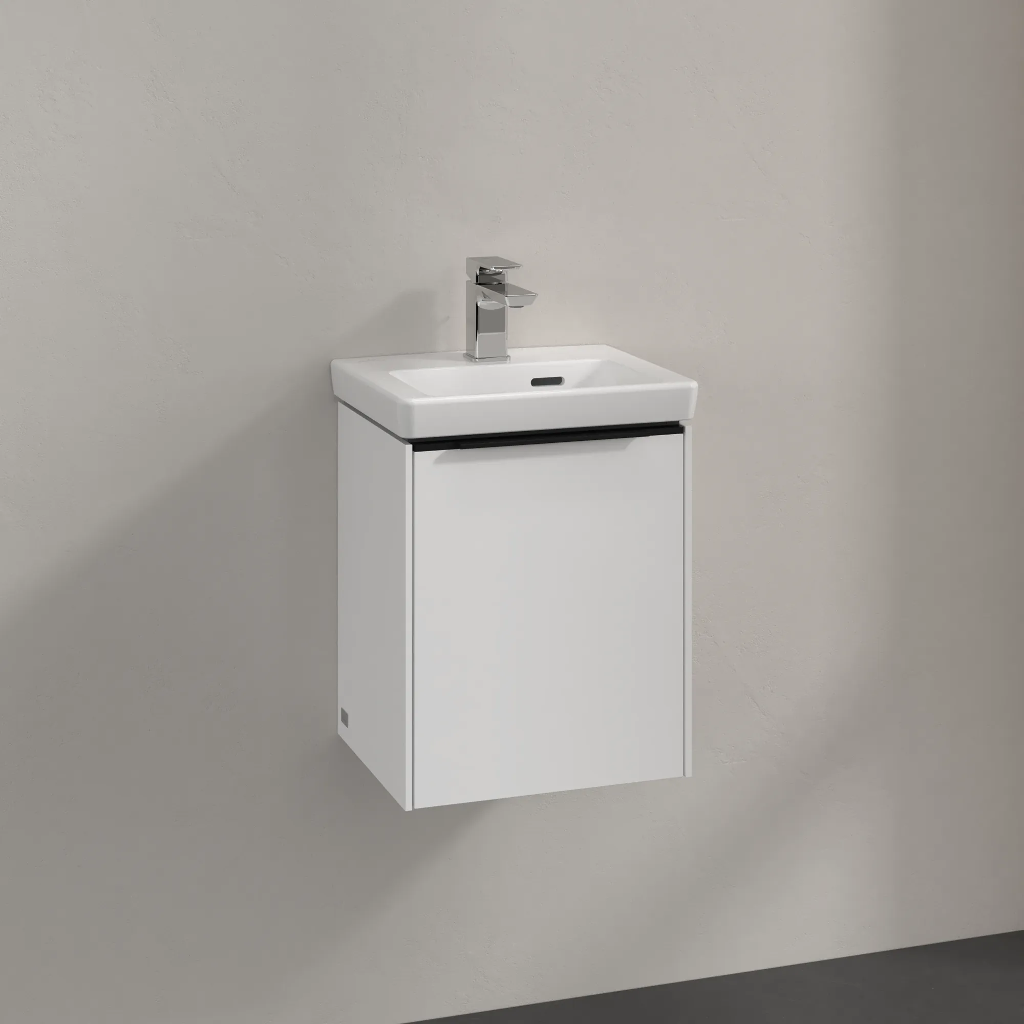 Villeroy & Boch Waschbeckenunterschrank Subway 3.0, Brilliant White, 351 x 429 x 293 mm, 1 Tür, SoftClosing, Wandmontage