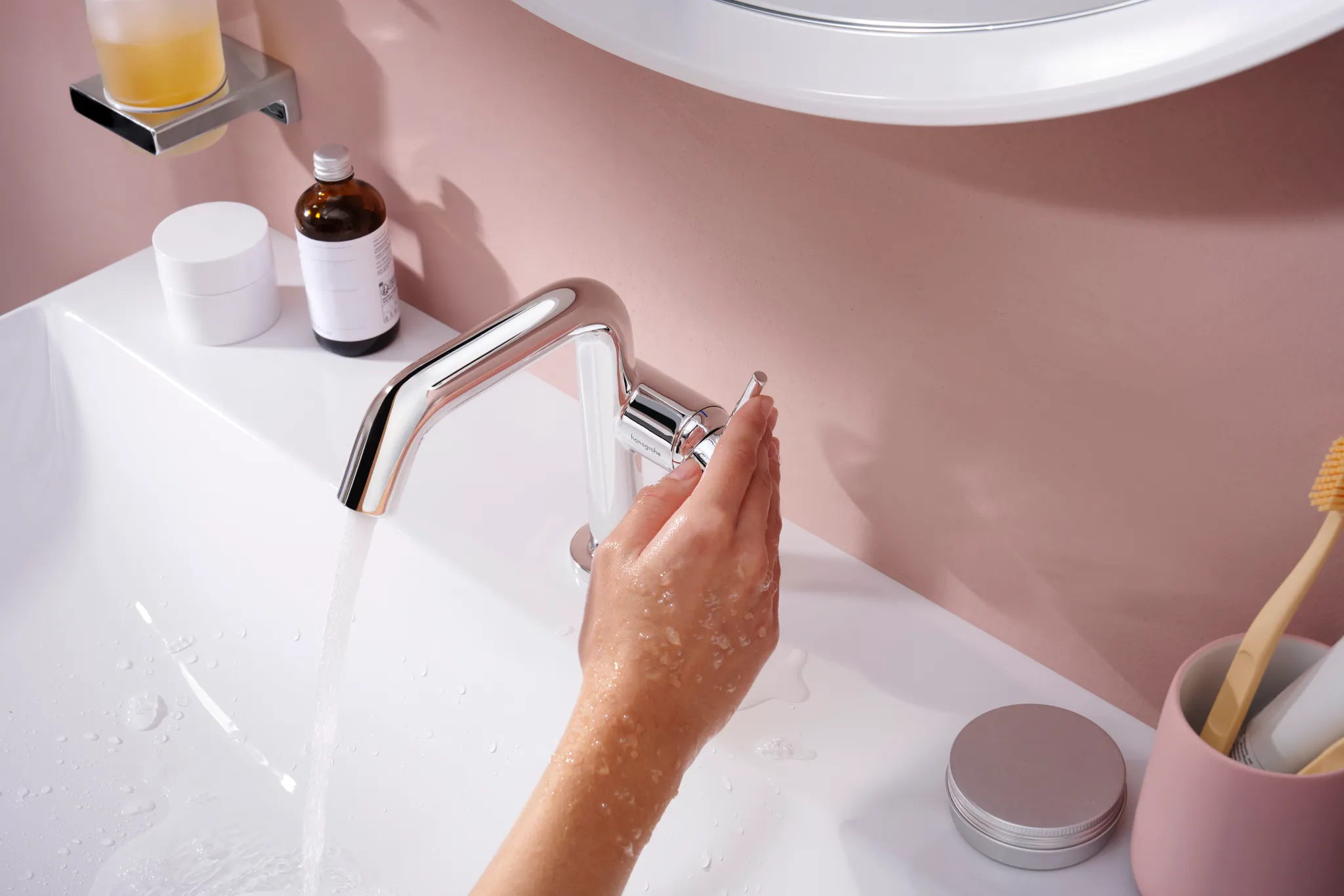 Hansgrohe Tecturis S Einhebel-Waschtischmischer 110 Fine CoolStart EcoSmart+ ohne Ablaufgarnitur, Chrom