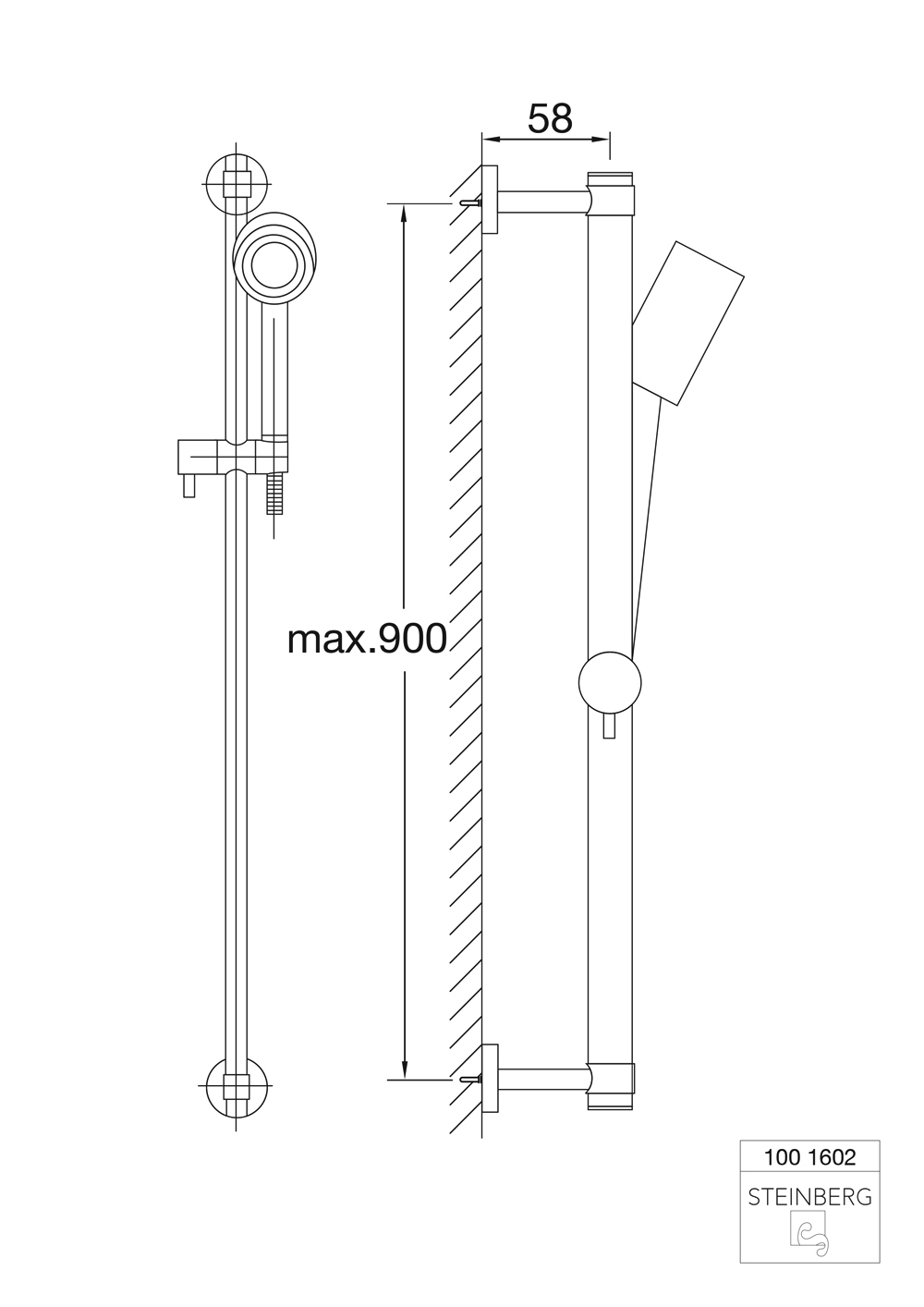 Serie 100 Brausegarnitur mit Designhandbrause/3 Strahlarten, Brauseschlauch 180 cm und Brausestange 90 cm Serie 100 Brausegarnitur mit Designhandbrause/3 Strahlarten, Brauseschlauch 180 cm und Brausestange 90 cm