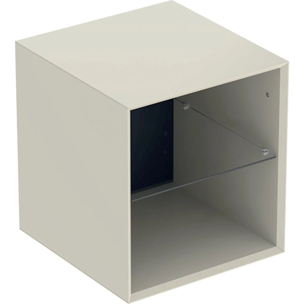 Geberit Hochschrank „ONE“ sandgrau / lackiert hochglänzend Geberit Hochschrank „ONE“ sandgrau / lackiert hochglänzend