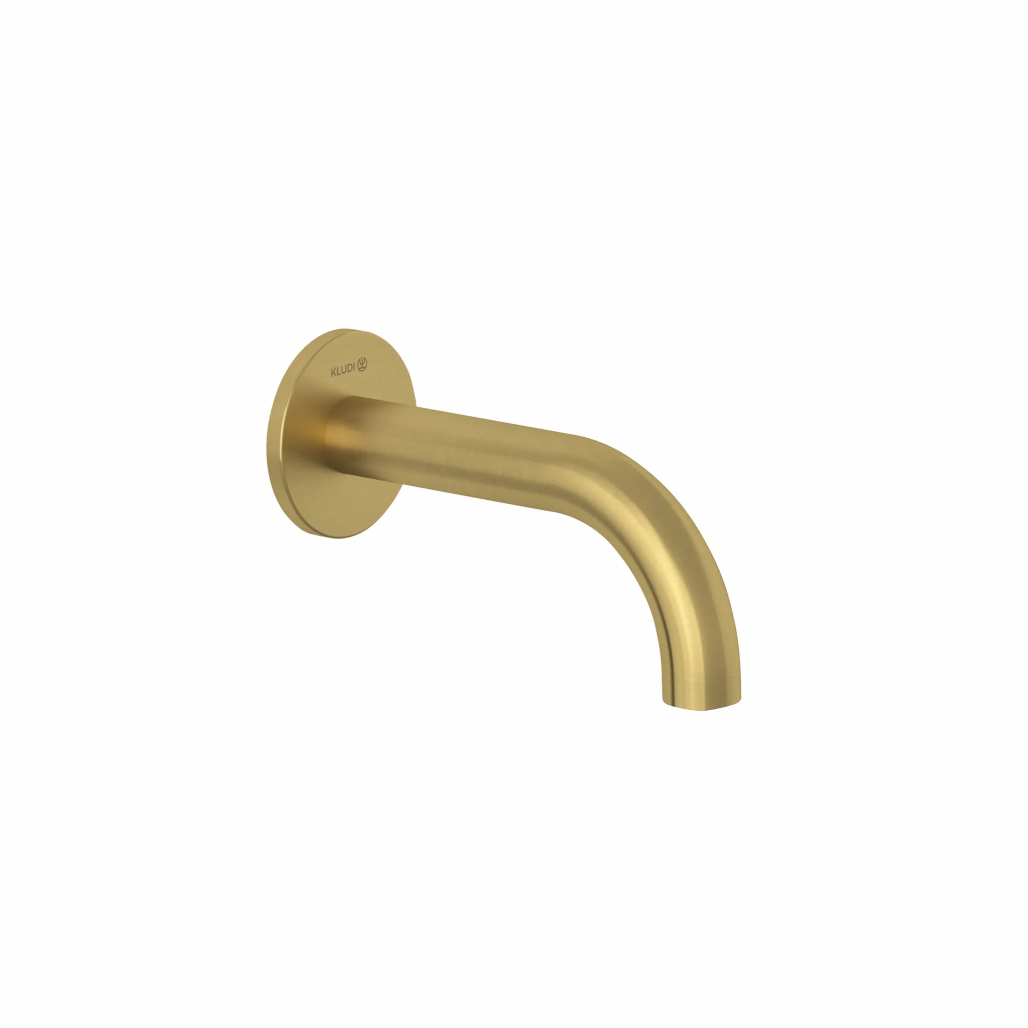Kludi BOZZ Wanneneinlauf DN20, Ausladung 160 mm, Brushed Gold, Wandmontage, fester Auslauf