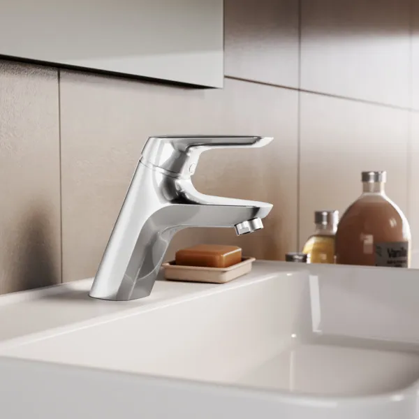 Waschtischarmatur Ceramix Blue, ohne Ablaufgarnitur, Ausladung 135mm, Chrom Waschtischarmatur Ceramix Blue, ohne Ablaufgarnitur, Ausladung 135mm, Chrom