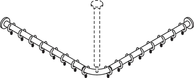 HEWI Duschvorhangstange „Serie 801“ HEWI Duschvorhangstange „Serie 801“