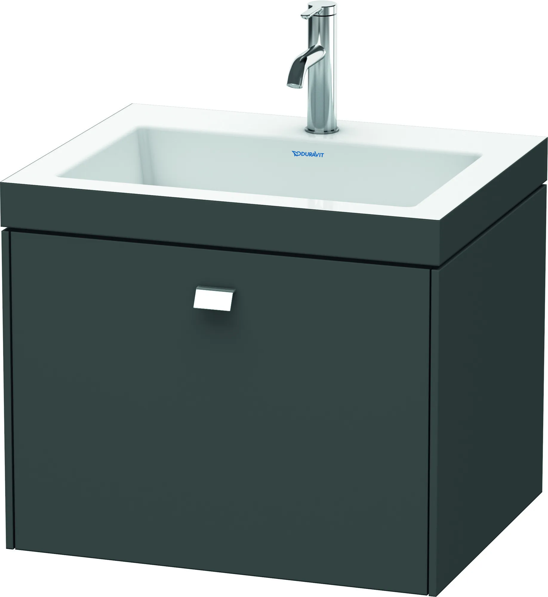 Duravit Waschtischunterschrank wandhängend „Brioso“ 60 × 50,2 × 48 cm in Betongrau Matt