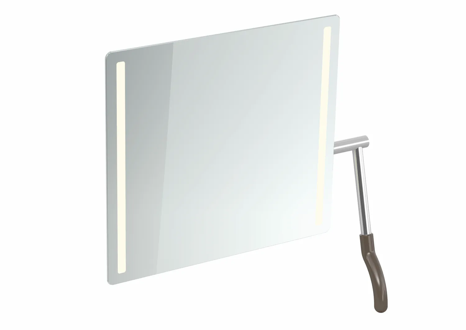 HEWI LED-Kippspiegel PG75, LifeSystem, rechteckig, 725x741 mm, Umbra