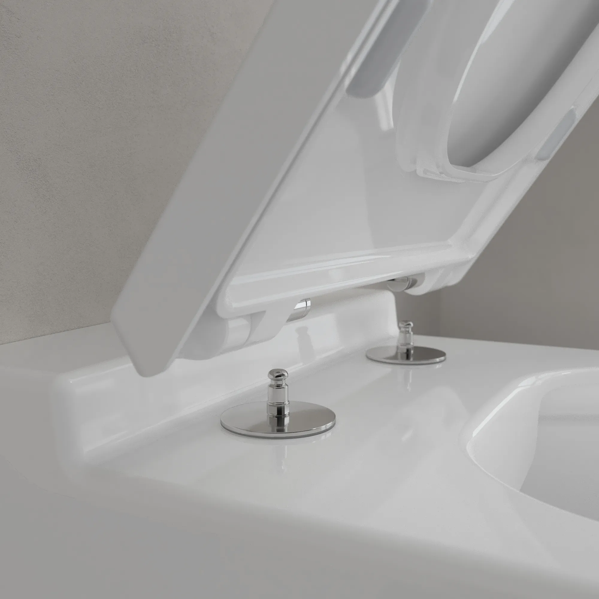 Wand-Tiefspül-WC DirectFlush „Finion“ 37,5 × 35 × 56 cm in Weiß Alpin mit CeramicPlus, ohne Spülrand