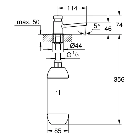 Seifenspender 36194, chrom Seifenspender 36194, chrom