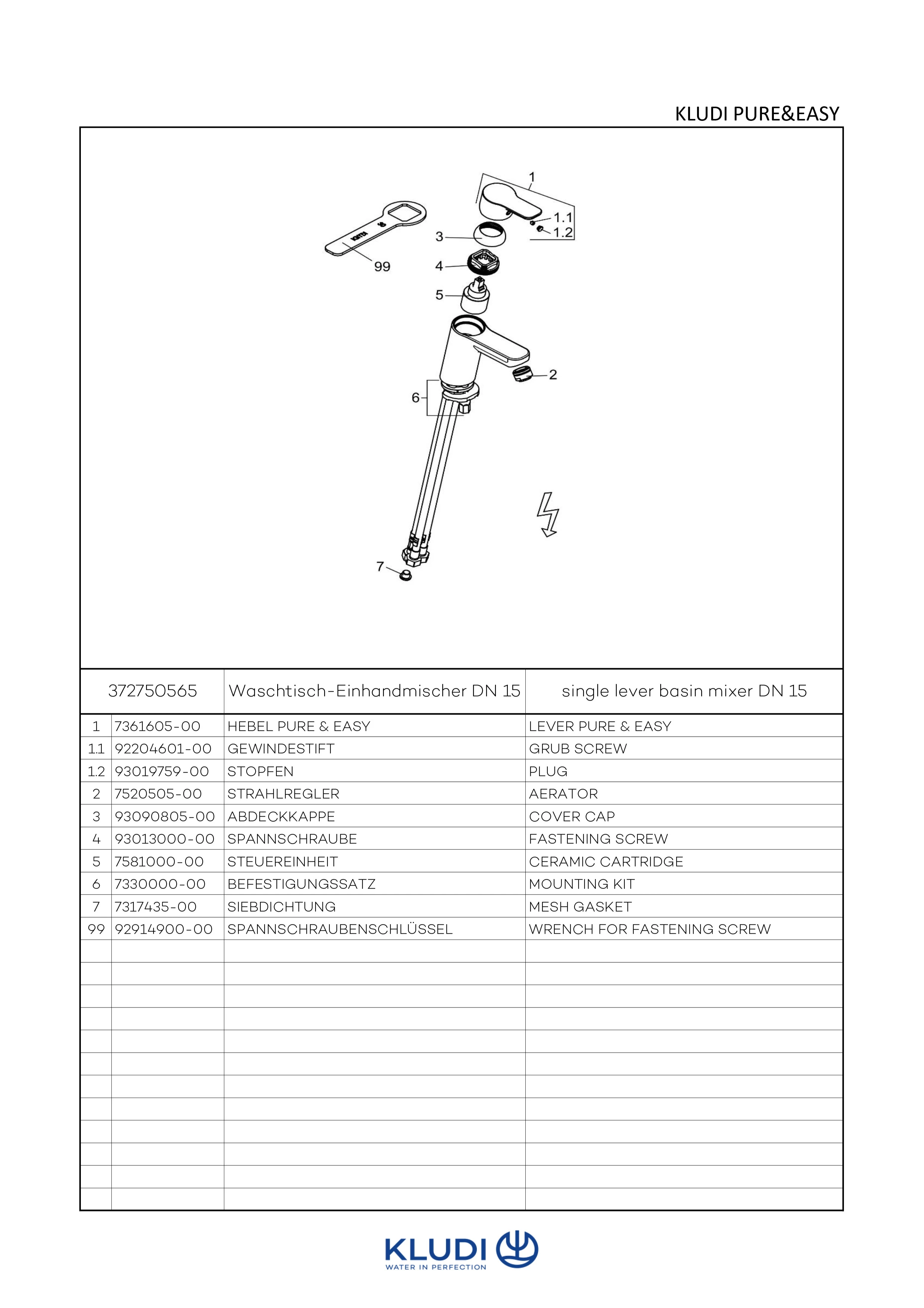 PURE & EASY WTEHM 70 Niederdruck chrom PURE & EASY WTEHM 70 Niederdruck chrom