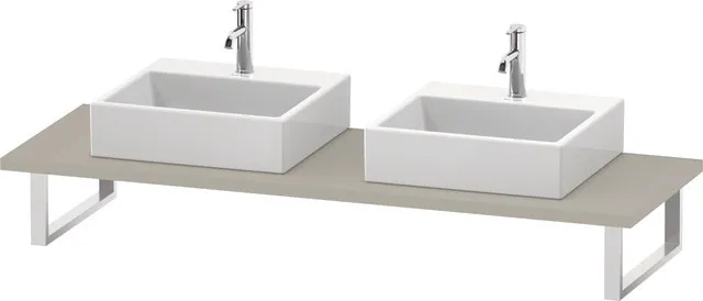 Duravit Konsole „L-Cube“ in Taupe Supermatt Duravit Konsole „L-Cube“ in Taupe Supermatt