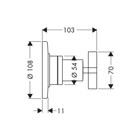 Vierwegeumstellung Axor Citterio F-Set Quattro/Trio mit Kreuzgriff chrom Vierwegeumstellung Axor Citterio F-Set Quattro/Trio mit Kreuzgriff chrom