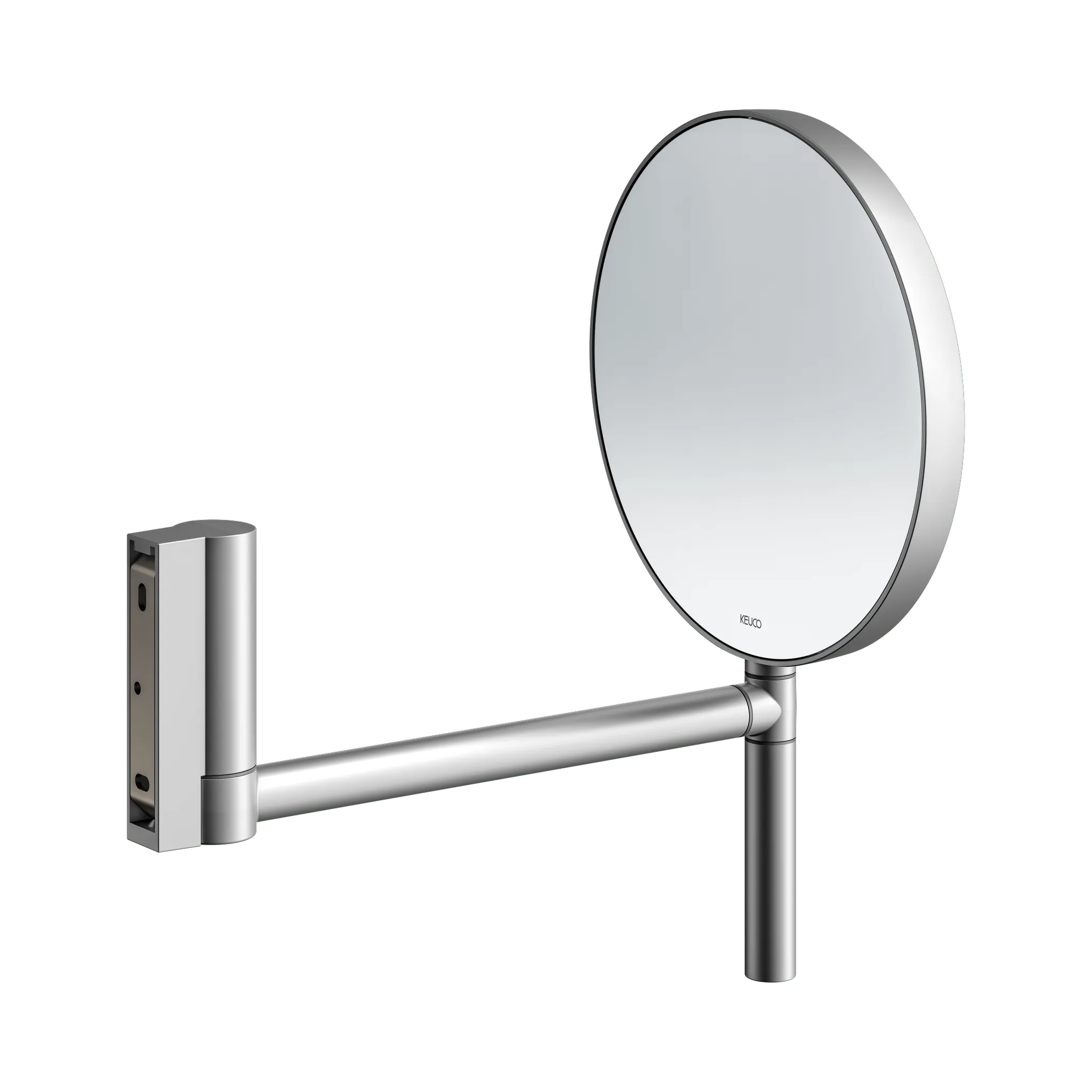 KEUCO Kosmetikspiegel „Plan“ Rund, ohne Beleuchtung in Aluminium-finish, ⌀ 193 mm