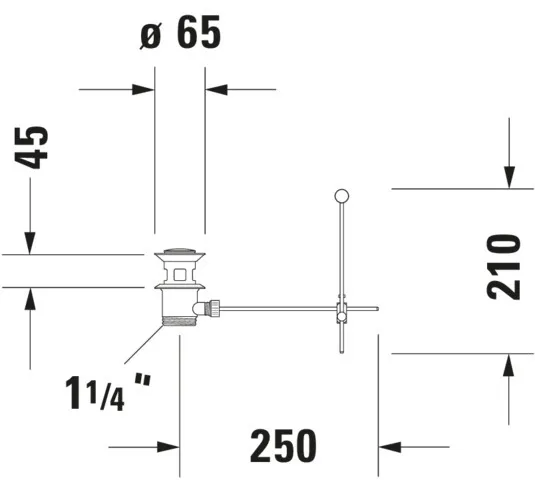Duravit Zugstangen-Ablaufgarnitur Modell 005051 Duravit Zugstangen-Ablaufgarnitur Modell 005051
