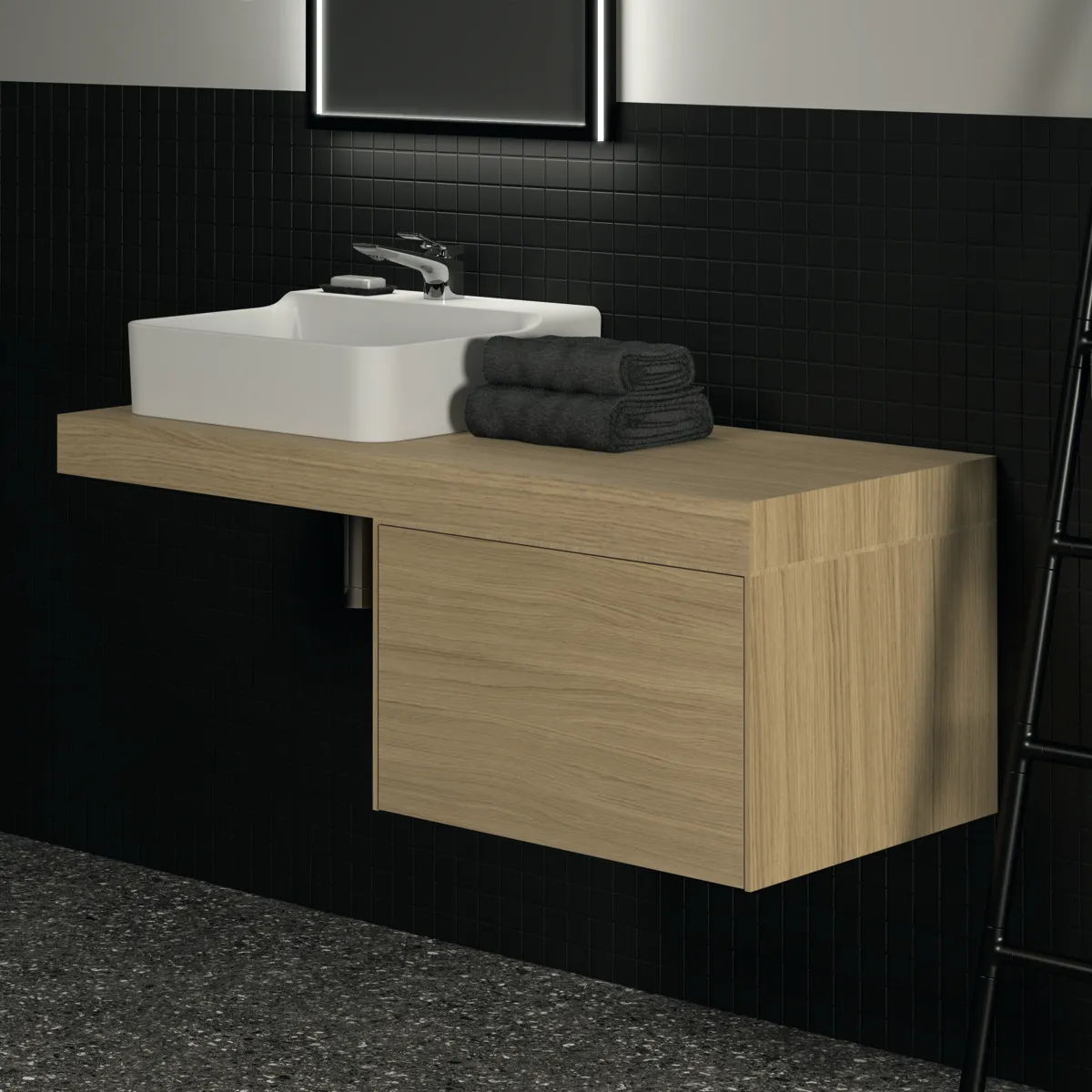 Konsole Conca, 1200x505x80mm, Weiß