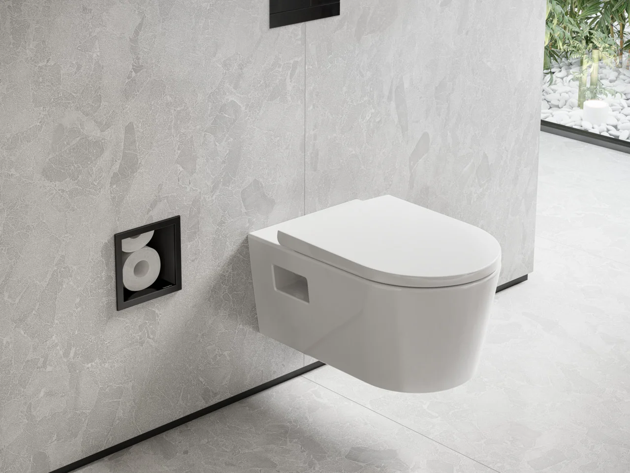 Hansgrohe XtraStoris Original Einbau Toilettenpapierhalter mit Vorratsbehälter für 6 Rollen, mattschwarz, Einbautiefe 140 mm Hansgrohe XtraStoris Original Einbau Toilettenpapierhalter mit Vorratsbehälter für 6 Rollen, mattschwarz, Einbautiefe 140 mm