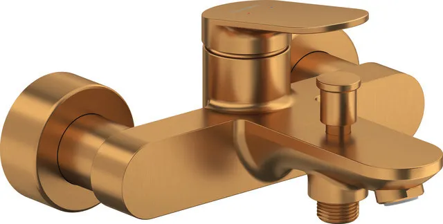 Zweihand-Wannenarmatur „Wave“ Ausladung 178 mm in Bronze (gebürstet) Zweihand-Wannenarmatur „Wave“ Ausladung 178 mm in Bronze (gebürstet)