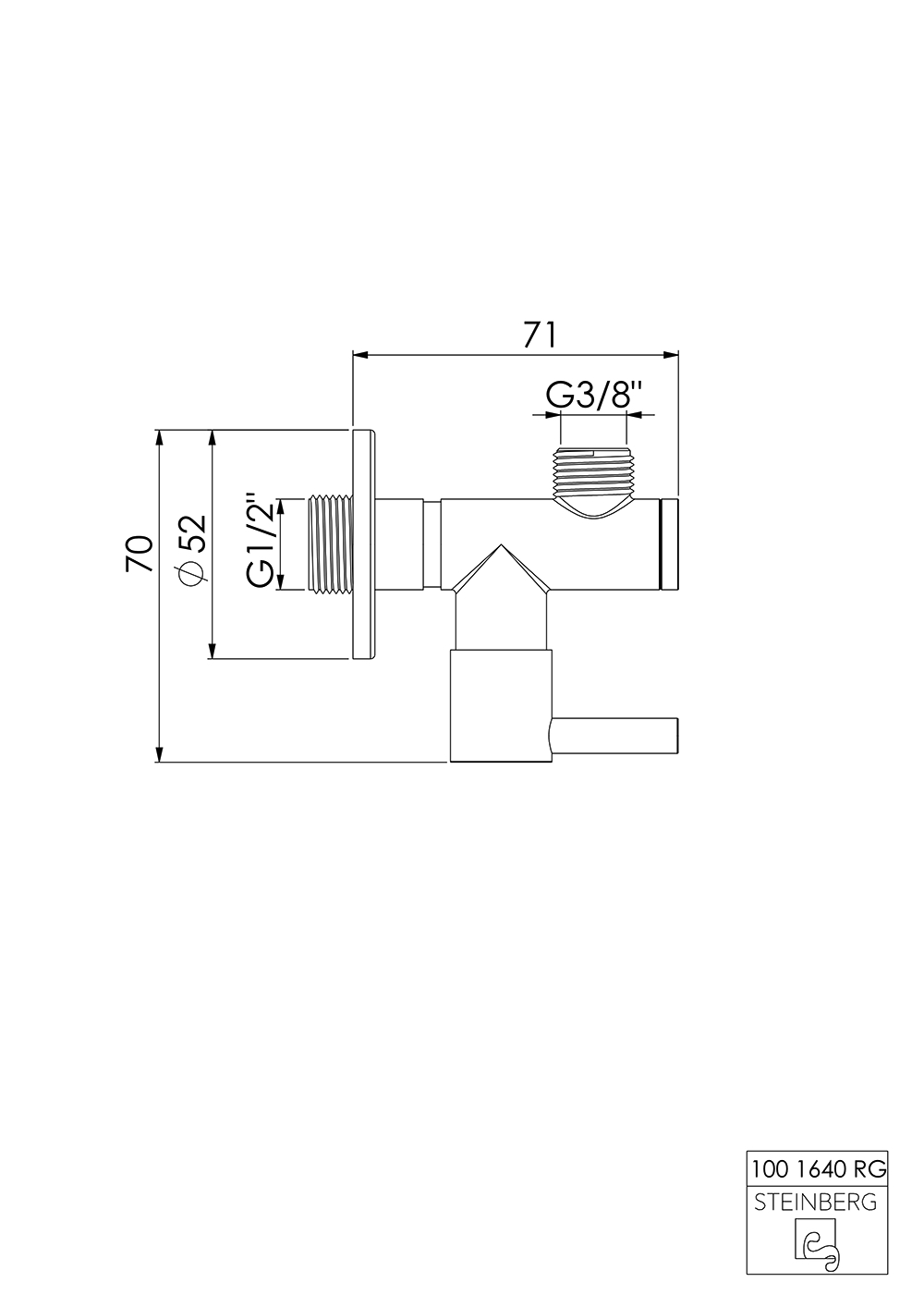 Universal Eckventil ½″ Universal Eckventil ½″