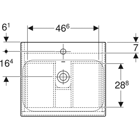 Geberit Waschtischunterschrank „Renova Plan“ 53,8 × 62,2 × 48 cm Geberit Waschtischunterschrank „Renova Plan“ 53,8 × 62,2 × 48 cm