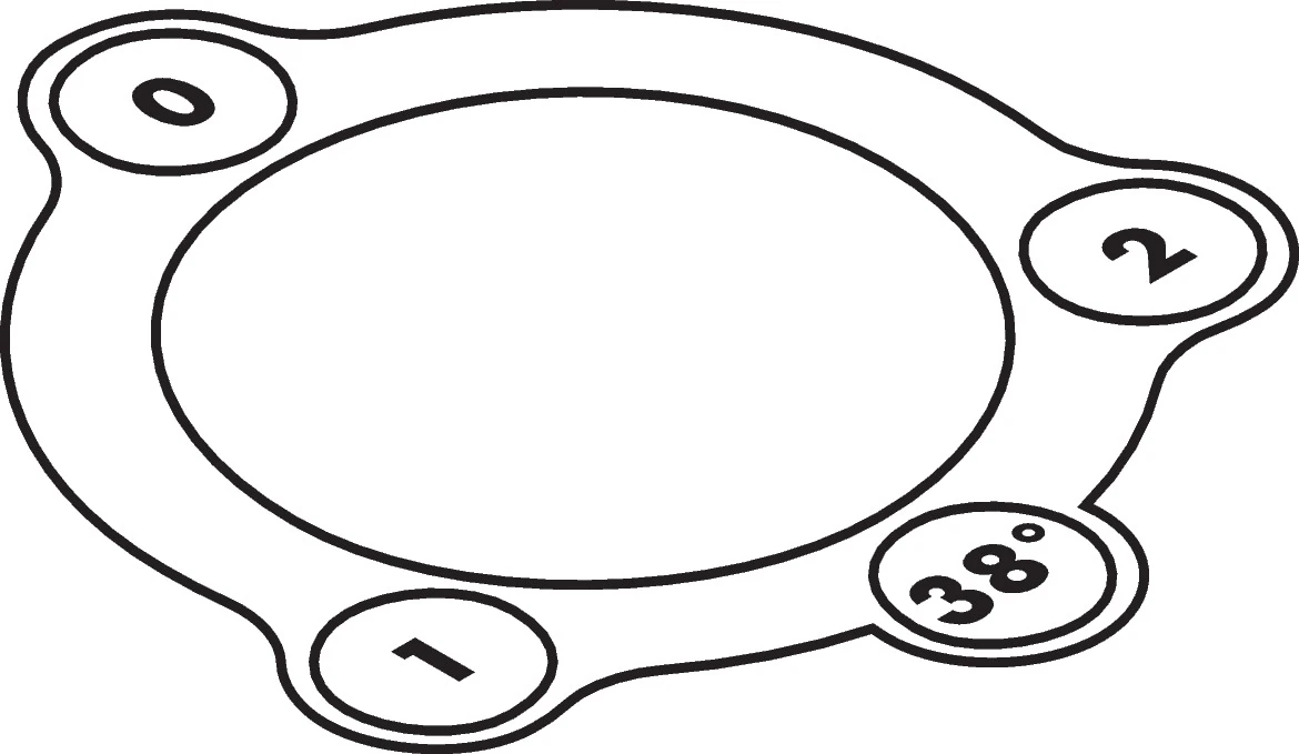 HG Aufkleber 2-Loch Wannenrand Thermostat ( )