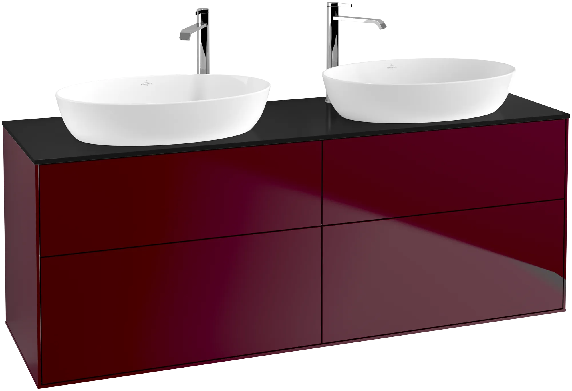 Villeroy & Boch Waschtischunterschrank „Finion“ für Schrankwaschtisch 1600 × 603 × 501 mm Peony Matt Lacquer, mit Hahnlochbohrung, für links und rechts Villeroy & Boch Waschtischunterschrank „Finion“ für Schrankwaschtisch 1600 × 603 × 501 mm Peony Matt Lacquer, mit Hahnlochbohrung, für links und rechts