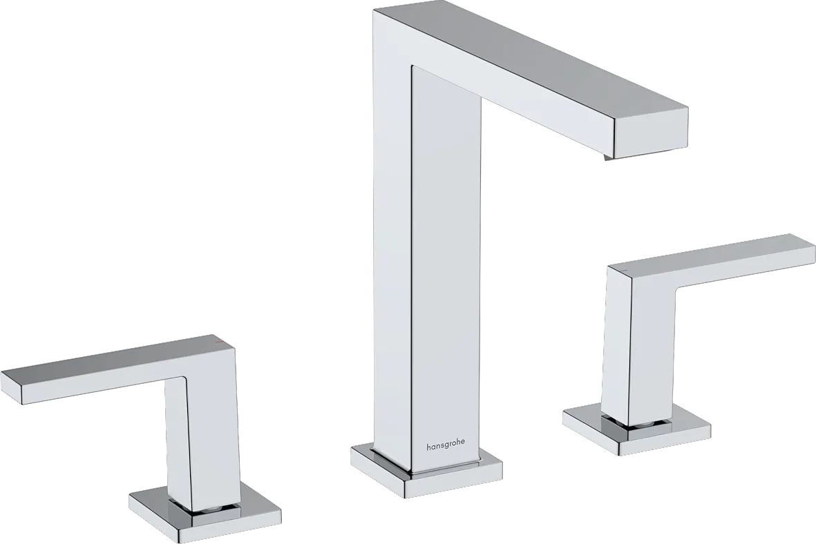 Hansgrohe Tecturis E 3-Loch Waschtischarmatur 150 EcoSmart+ mit Push-Open Ablaufgarnitur, Chrom Hansgrohe Tecturis E 3-Loch Waschtischarmatur 150 EcoSmart+ mit Push-Open Ablaufgarnitur, Chrom