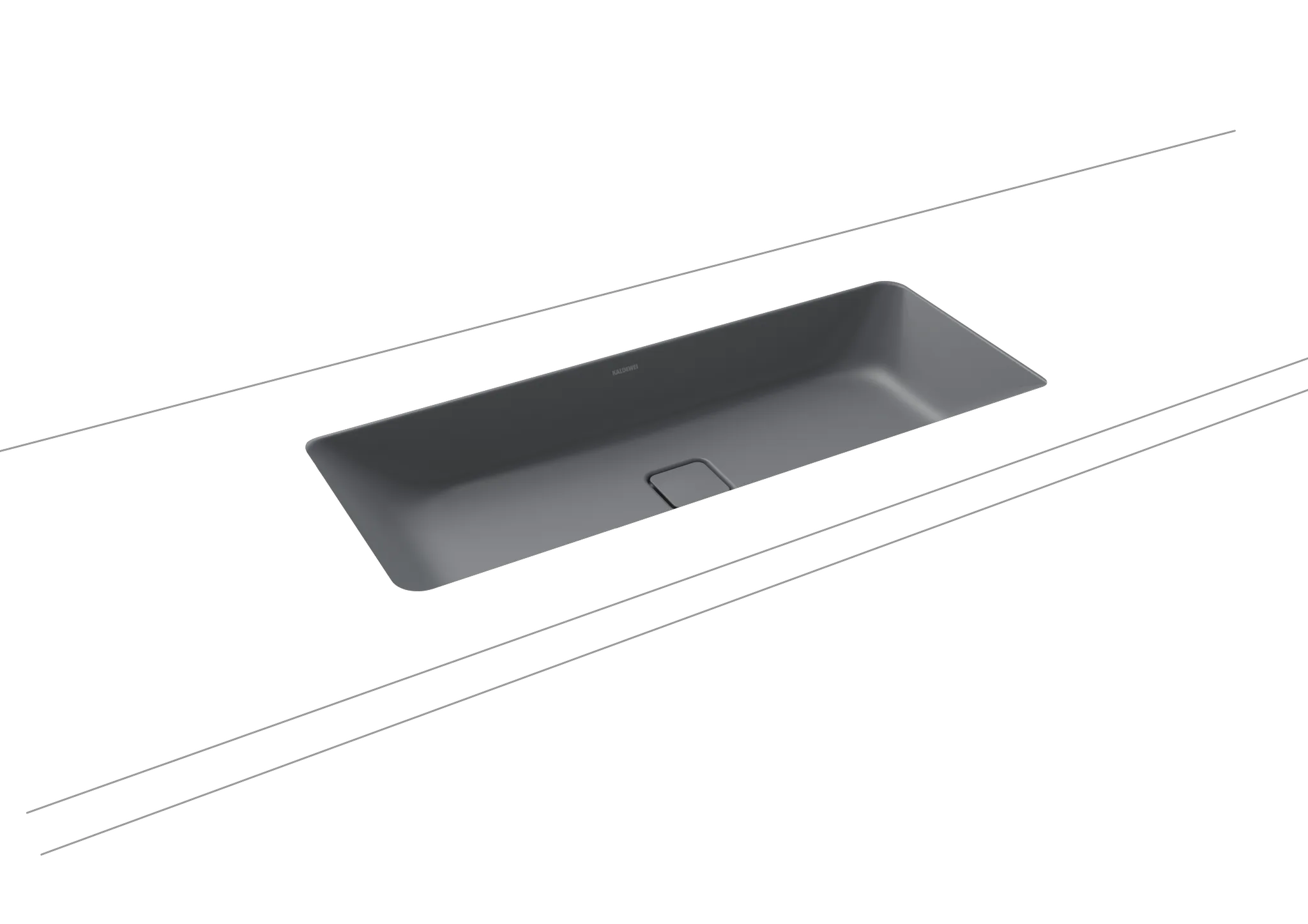 Unterbauwaschtisch „Cono“ 86,9 × 38,2 cm, ohne Überlauf, ohne Hahnlochbohrung in cool grey 70 mit Perl-Effekt Unterbauwaschtisch „Cono“ 86,9 × 38,2 cm, ohne Überlauf, ohne Hahnlochbohrung in cool grey 70 mit Perl-Effekt