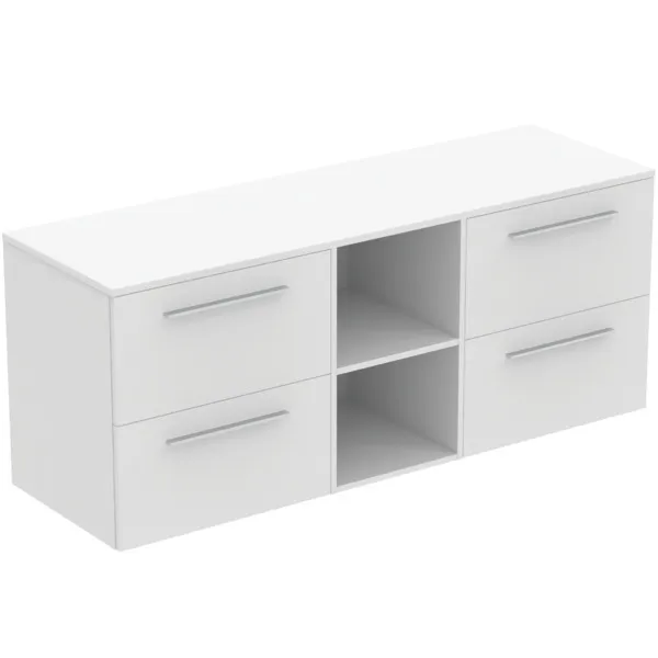 Möbel-Set 160cm i.life B 4 Auszüge 2 offene Fächer (mittig) Griff Chrom Weiß matt Möbel-Set 160cm i.life B 4 Auszüge 2 offene Fächer (mittig) Griff Chrom Weiß matt