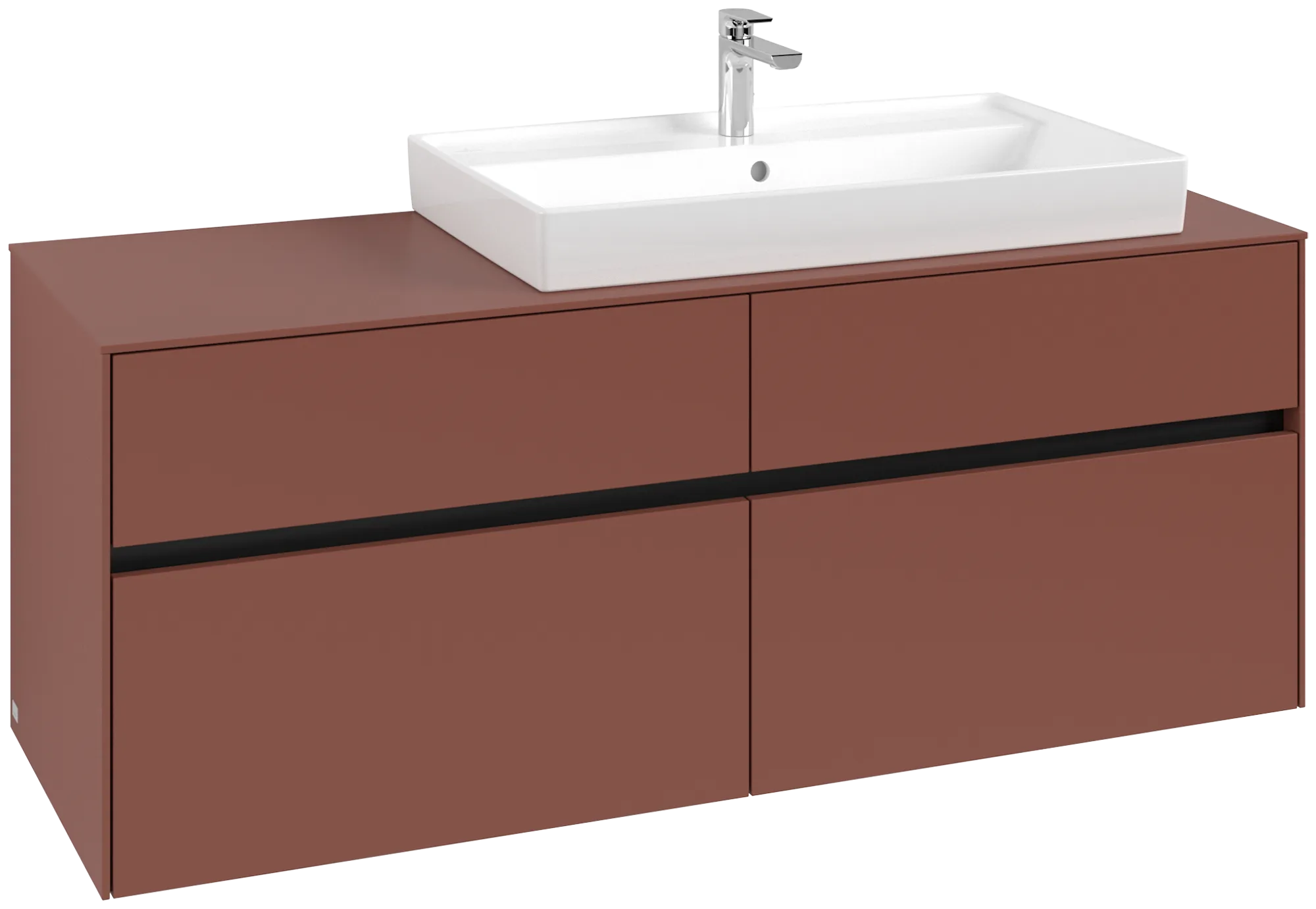 Villeroy & Boch Collaro Waschbeckenunterschrank C09000, 1400 x 548 x 500 mm, Wine Red