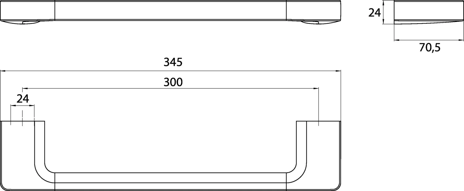 trend Wannengriff, 300mm, chrom trend Wannengriff, 300mm, chrom