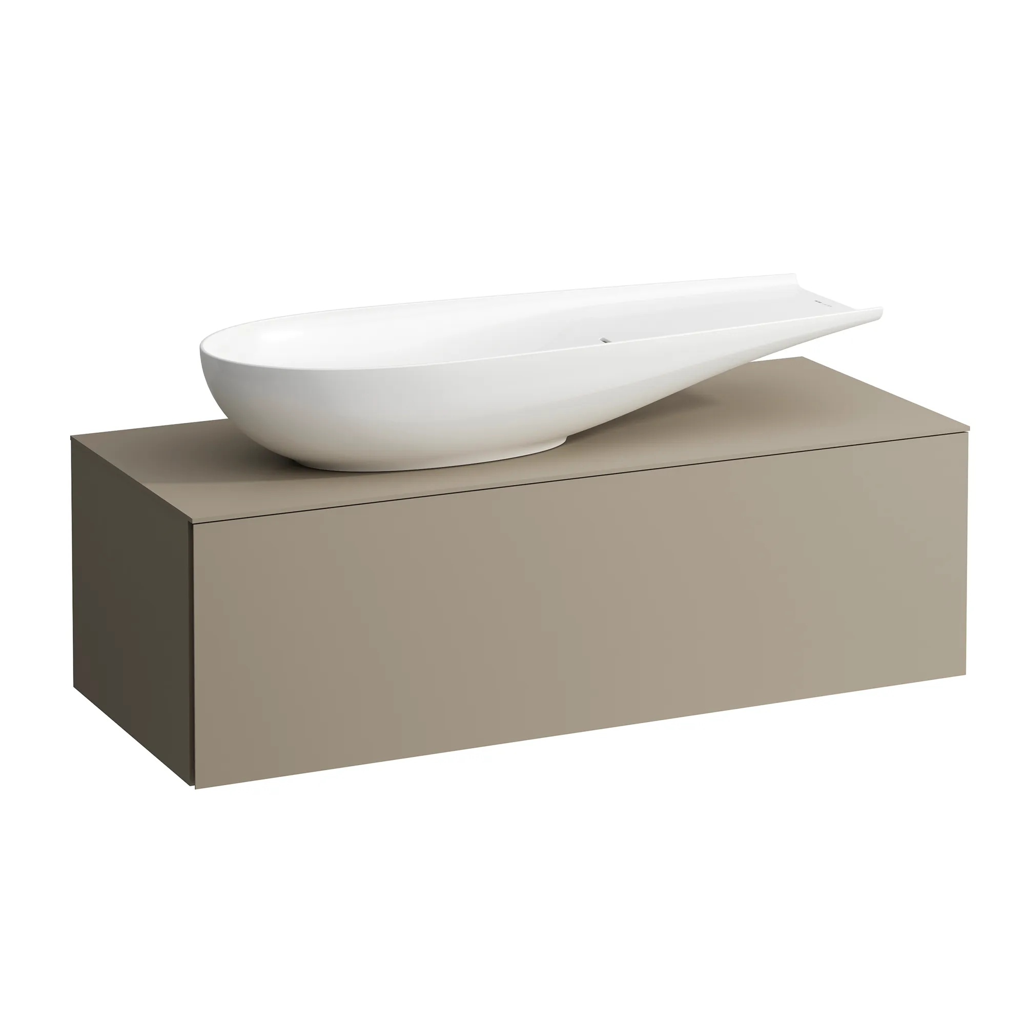 Laufen Schubladenelement „Ilbagnoalessi“ 1200 × 370 × 500 mm Perlbeige, ohne Hahnlochbohrung, links Laufen Schubladenelement „Ilbagnoalessi“ 1200 × 370 × 500 mm Perlbeige, ohne Hahnlochbohrung, links