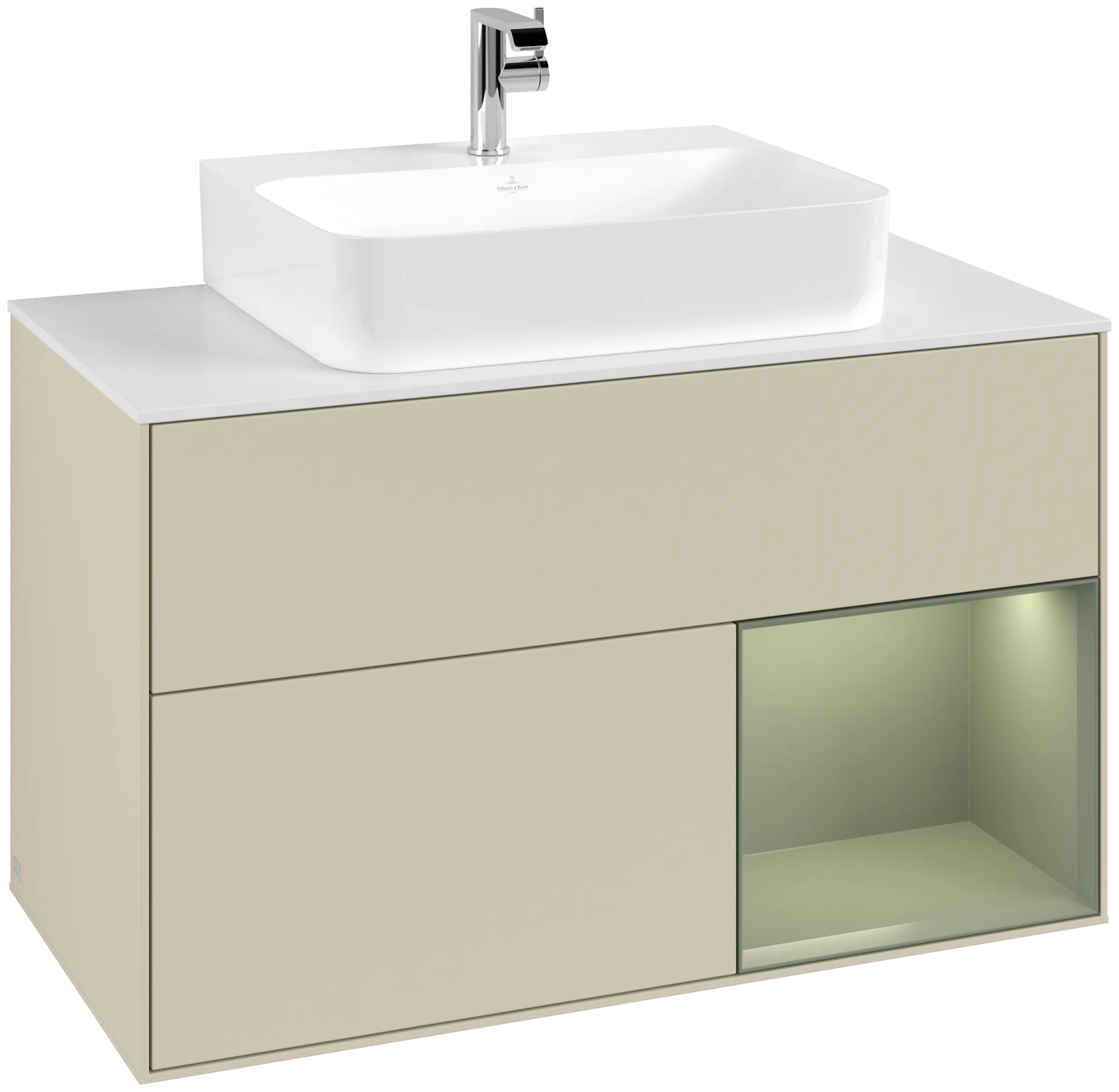 Villeroy & Boch Finion Waschbeckenunterschrank F12, 1000 x 603 x 501 mm, mit Beleuchtung