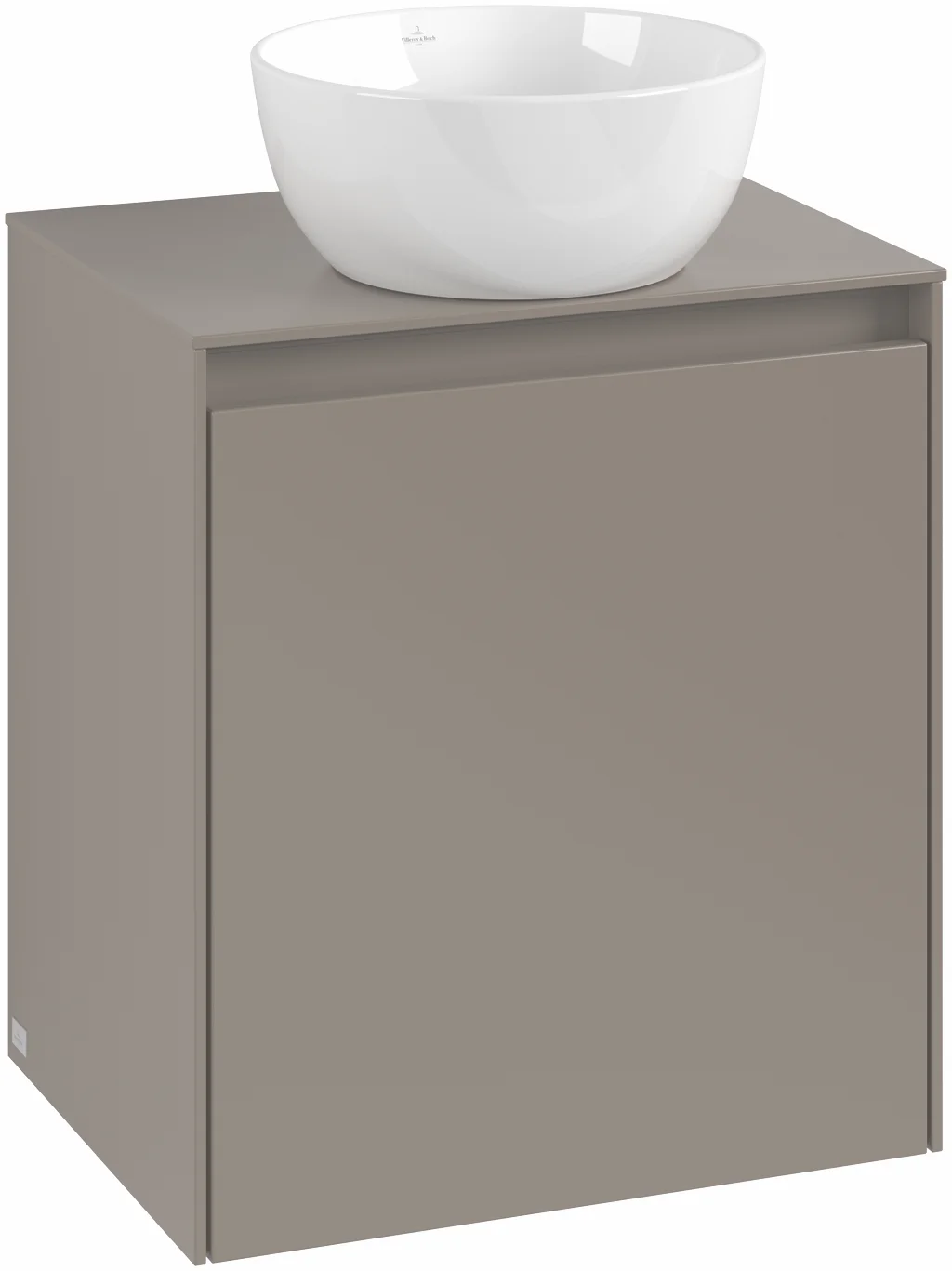 Villeroy & Boch Waschbeckenunterschrank Collaro, Eckig White Oak, 500x380 mm, Höhe 548 mm, mit SoftClosing, 1 Tür, 1 Fachboden