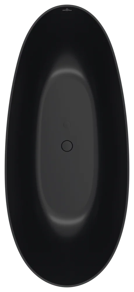 Villeroy & Boch freistehende Badewanne Antao Pure Black, 1700 x 750 mm, Höhe 500 mm, Wasserinhalt 258 Liter