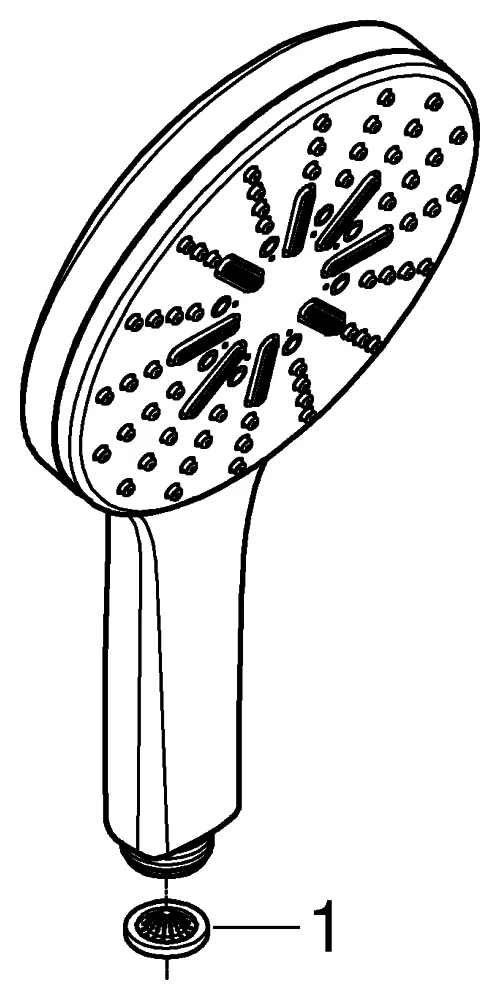 Handbrause „Rainshower Aqua“ 8.5 l/min in hard graphite (gebürstet)