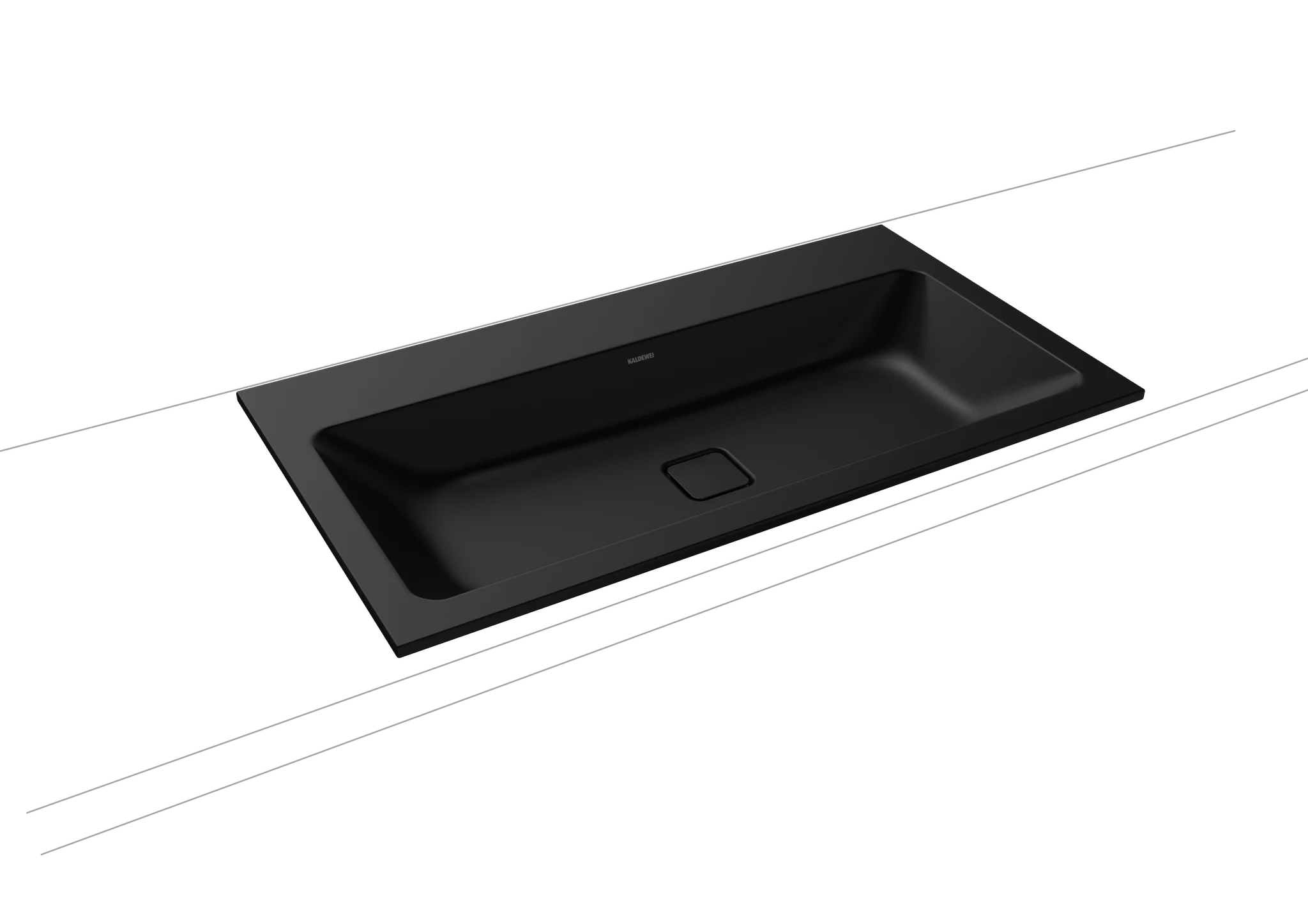 Kaldewei CONO Einbauwaschtisch, schwarz matt 100, Perl-Effekt, Antidröhn, 900x500 mm, Randhöhe 14 mm Kaldewei CONO Einbauwaschtisch, schwarz matt 100, Perl-Effekt, Antidröhn, 900x500 mm, Randhöhe 14 mm