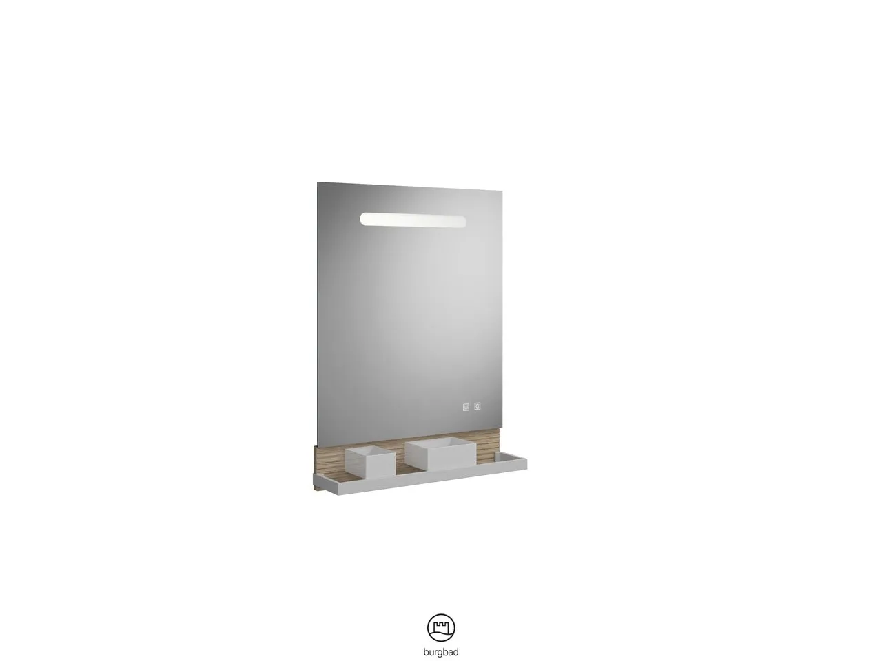 burgbad Fiumo Leuchtspiegel, 150x600x817 mm, Alu-Optik, LED-Beleuchtung 5700 K, Spiegelheizung 38 W, USB-Ports, IP44 burgbad Fiumo Leuchtspiegel, 150x600x817 mm, Alu-Optik, LED-Beleuchtung 5700 K, Spiegelheizung 38 W, USB-Ports, IP44