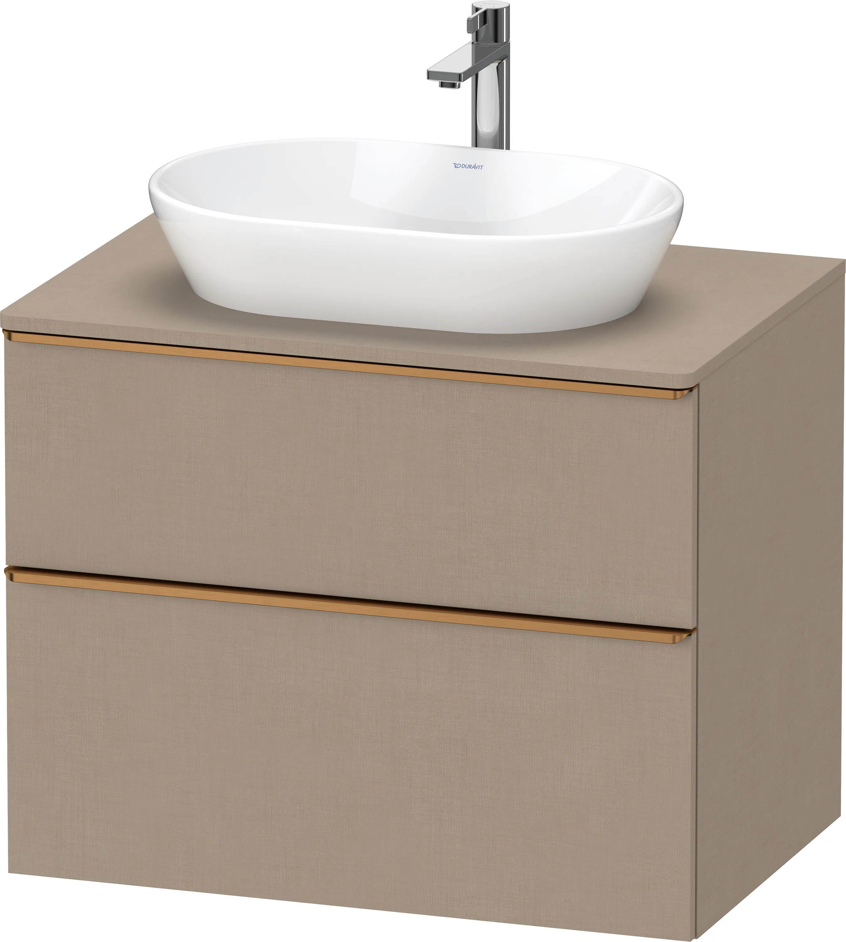Duravit Waschtischunterschrank wandhängend „D-Neo“ 80 × 66,4 × 55 cm Leinen