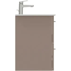 Möbelpaket i.life A mit Waschtisch 60cm und Unterschrank mit chrom Griff mattWeiß