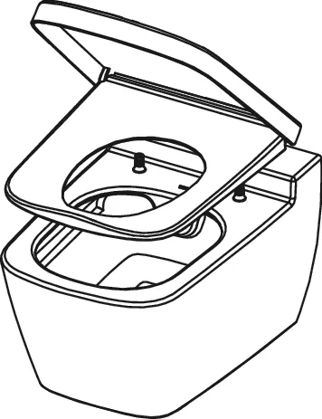 TECE Dusch-WC „one“, Befestigung verdeckt, ohne Spülrand