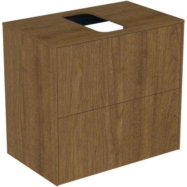 Ideal Standard Waschtischunterschrank „Conca“ 60,2 × 55 × 37,3 cm Walnuss dunkel Furnier Ideal Standard Waschtischunterschrank „Conca“ 60,2 × 55 × 37,3 cm Walnuss dunkel Furnier