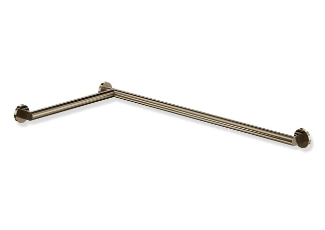 HEWI Dusch- und Wannenhandlauf System 900, Edelstahl PVD bronze glänzend, Maße: 947 x 495 mm, Stangendurchmesser 32 mm, Ausführung links HEWI Dusch- und Wannenhandlauf System 900, Edelstahl PVD bronze glänzend, Maße: 947 x 495 mm, Stangendurchmesser 32 mm, Ausführung links