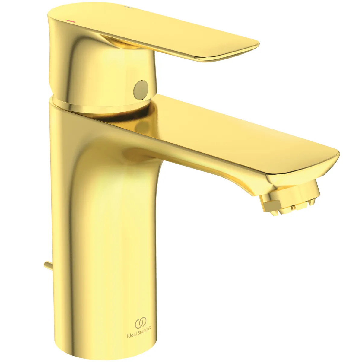 Waschtischarmatur Connect Air, Niederdruck, 5 l/min., mit Ablaufgarnitur, Ausladung 112mm, Brushed Gold Waschtischarmatur Connect Air, Niederdruck, 5 l/min., mit Ablaufgarnitur, Ausladung 112mm, Brushed Gold